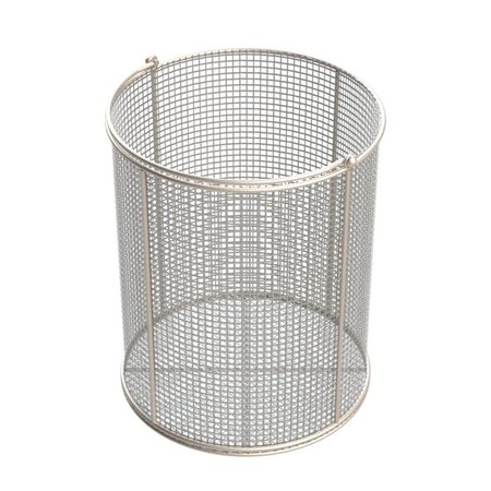 Anysizebasket Round Wire Mesh Basket: 10Dia. x 12H, 304 SS, 3/16 Rod Frame, Mesh: 2 x .063 TMT-100RND120-C02S
